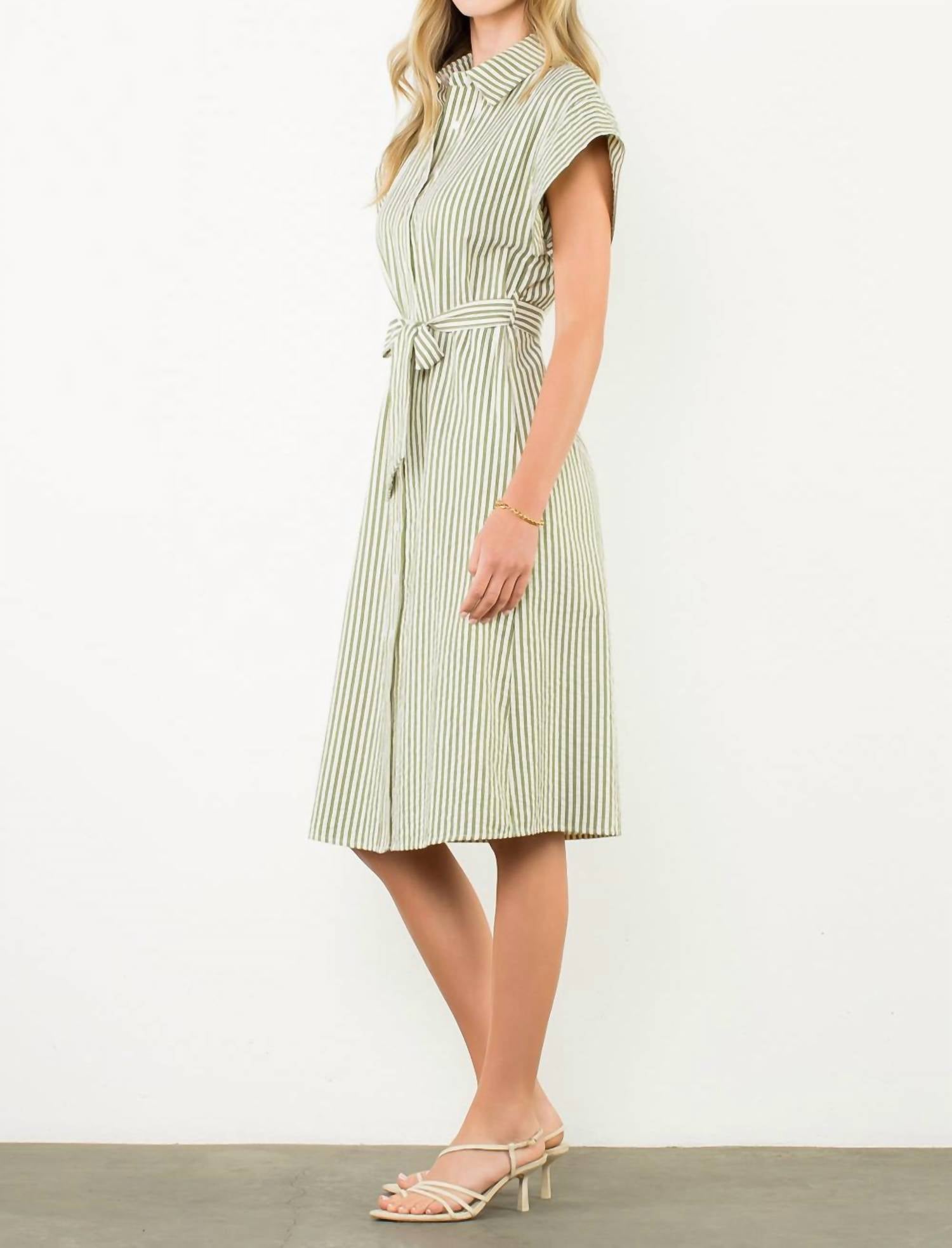 Thml - Button Up Striped Dress