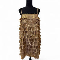 Tcec - Metallic Ruffle Dress