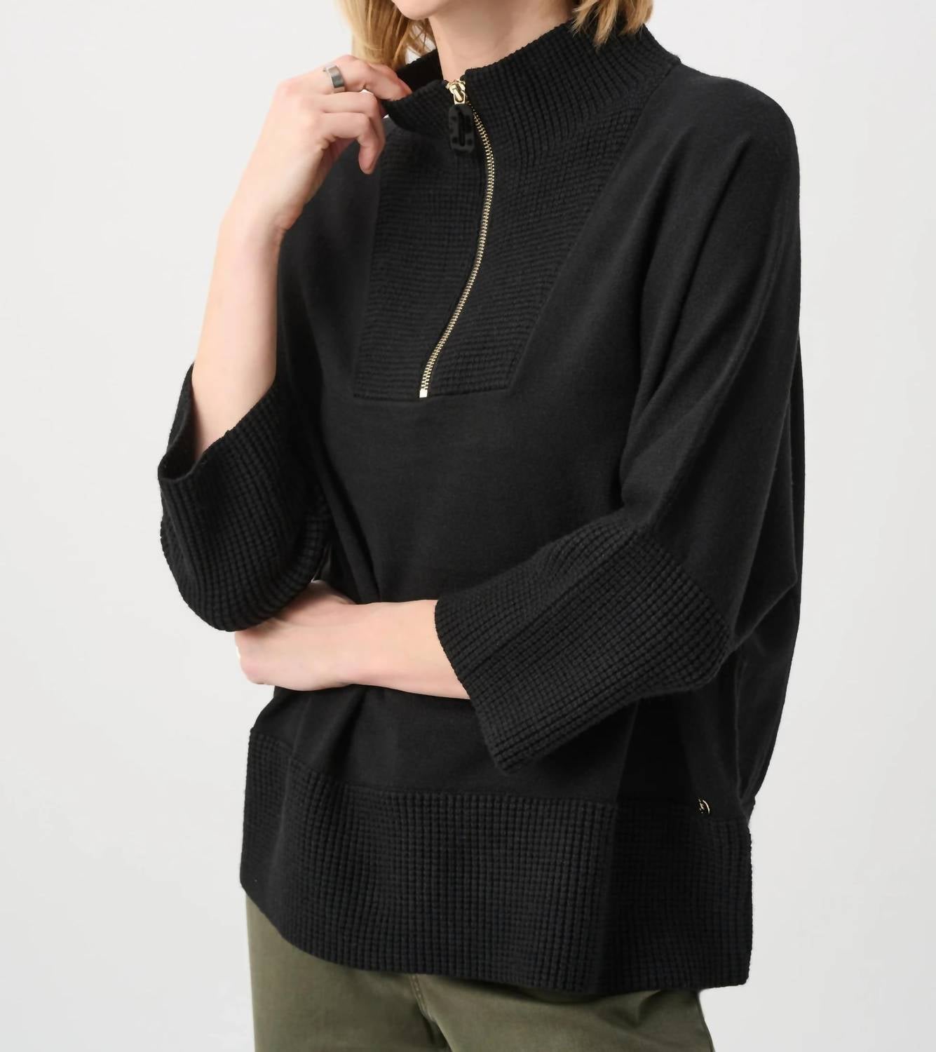 Joseph Ribkoff - Brushed Viscose And Nylon Funnel-neck Sweater