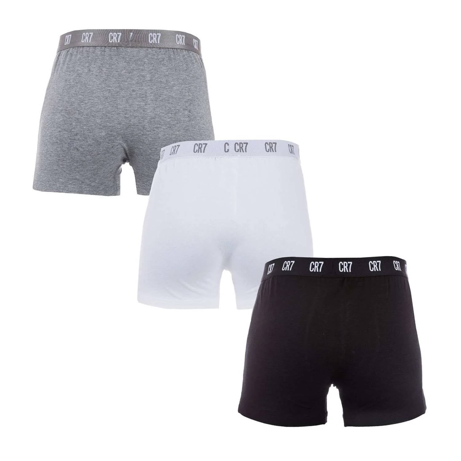 Cr7 - Men's Trunk Cotton Stretch Boxers - 3 Pack