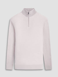Bugatchi Uomo Men's Half Zip Sweater in willow - men's shirt - view 4