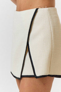 Lalavon - Women's Teresa Contrast Boucle Wrapped Skort