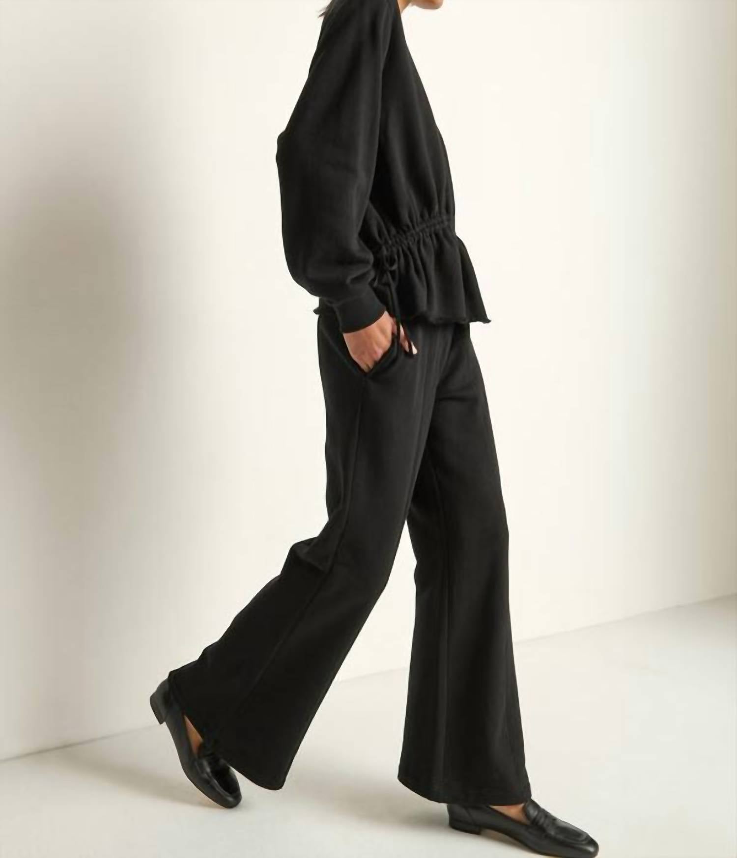 Nation LTD Reece Sweatpant in jet black 1 - women's pants - view 4