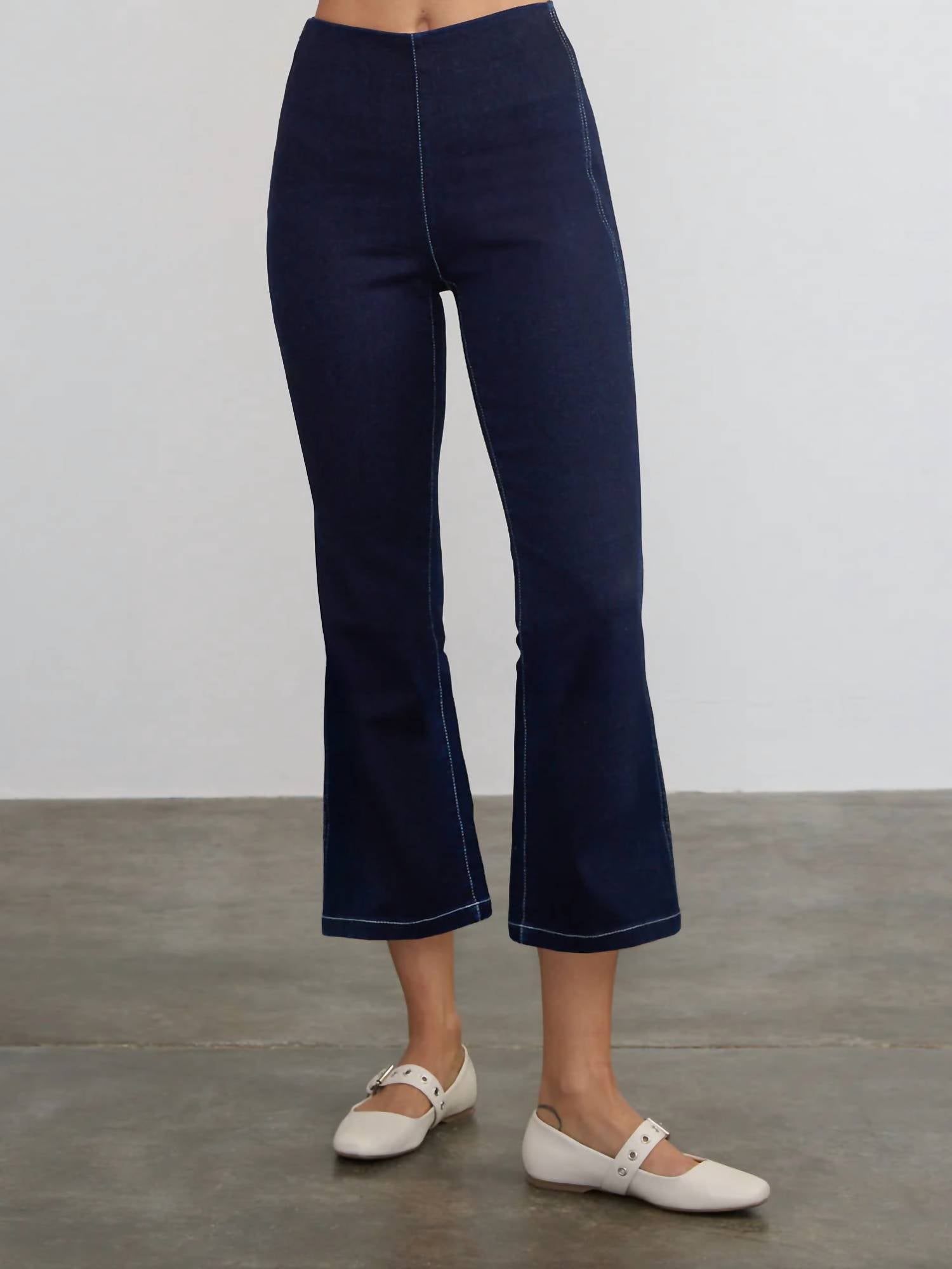 Margaret O'Leary - Denim Crop High Rise Flare Pant