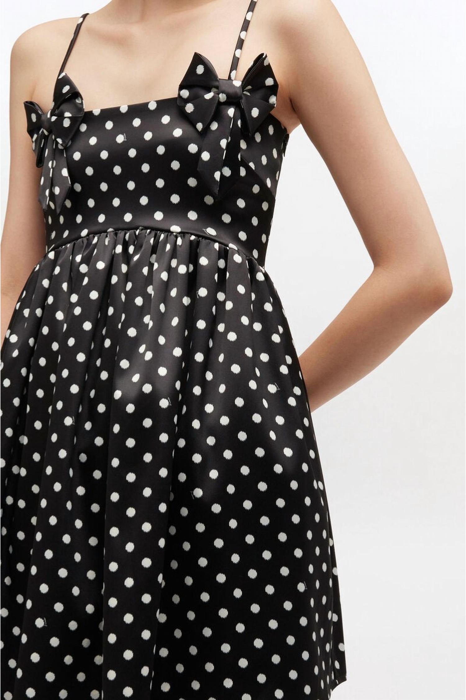 Ganni - Printed Double Satin Mini Strap Dress