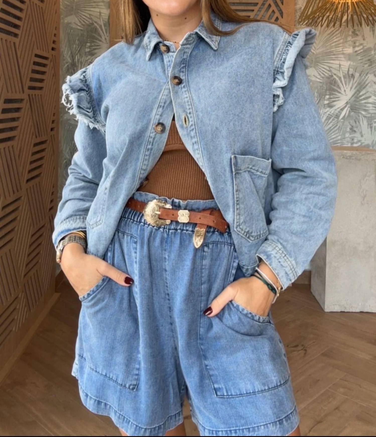 Before You Collection - High Waisted Denim Shorts