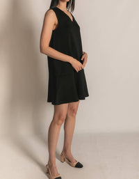 P.CILL Women's Butter Modal Sleeveless Flutter Skirt Mini Dress in blue - women's dress - view 9