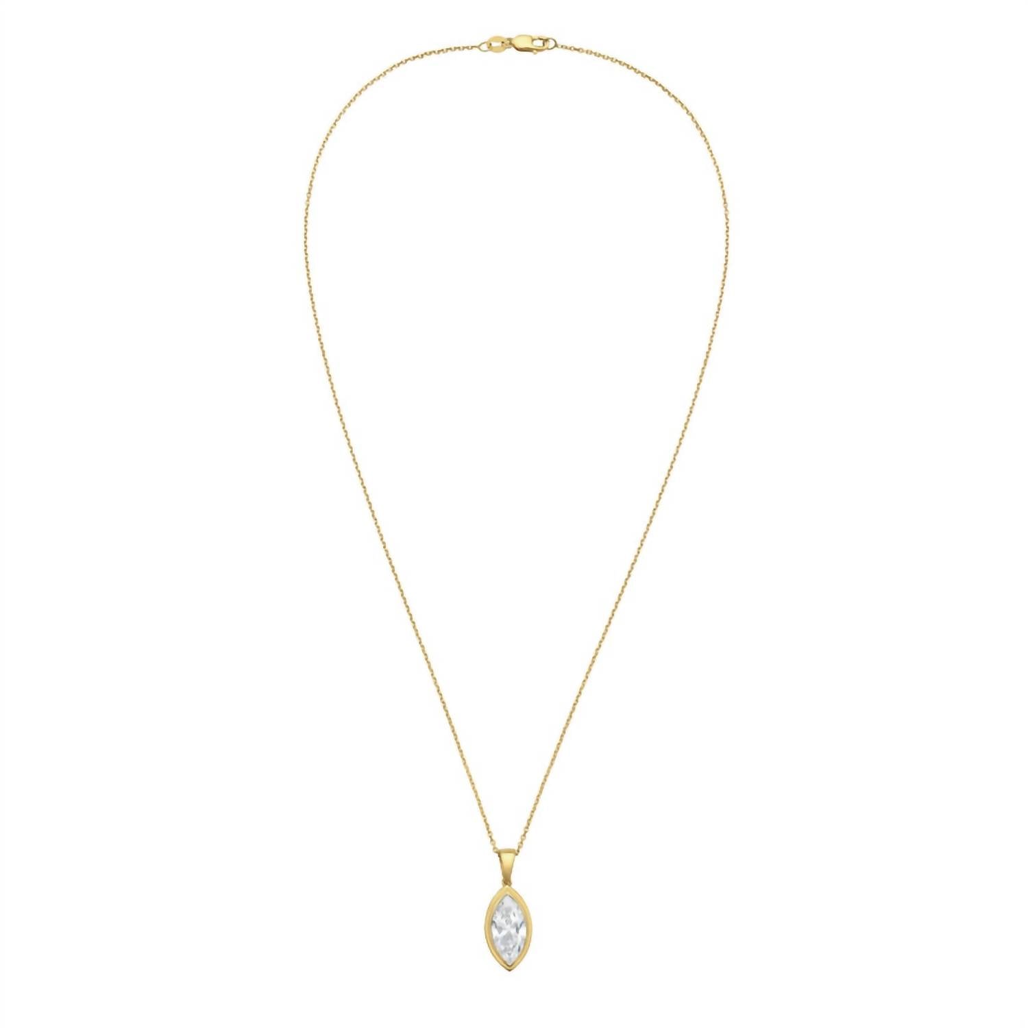 Diana M Jewels - Women's Marquise Lab-Grown Diamond Pendant Necklace (7.00 Ct) - Elegant