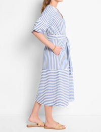 Nic + Zoe - Double Gauze Mixed Stripe Dress
