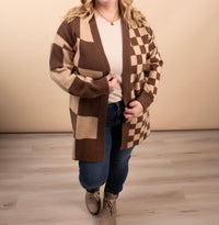 Haptics - Keep It In Check Open Front Cardigan