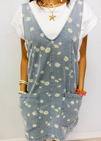 Sew In Love - Denim Daisy Pocket Mini Dress