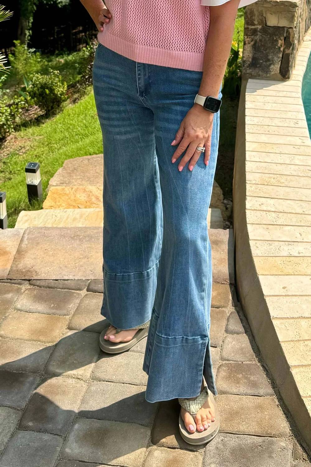 So Me - Sally Wide Leg Cuff Jean