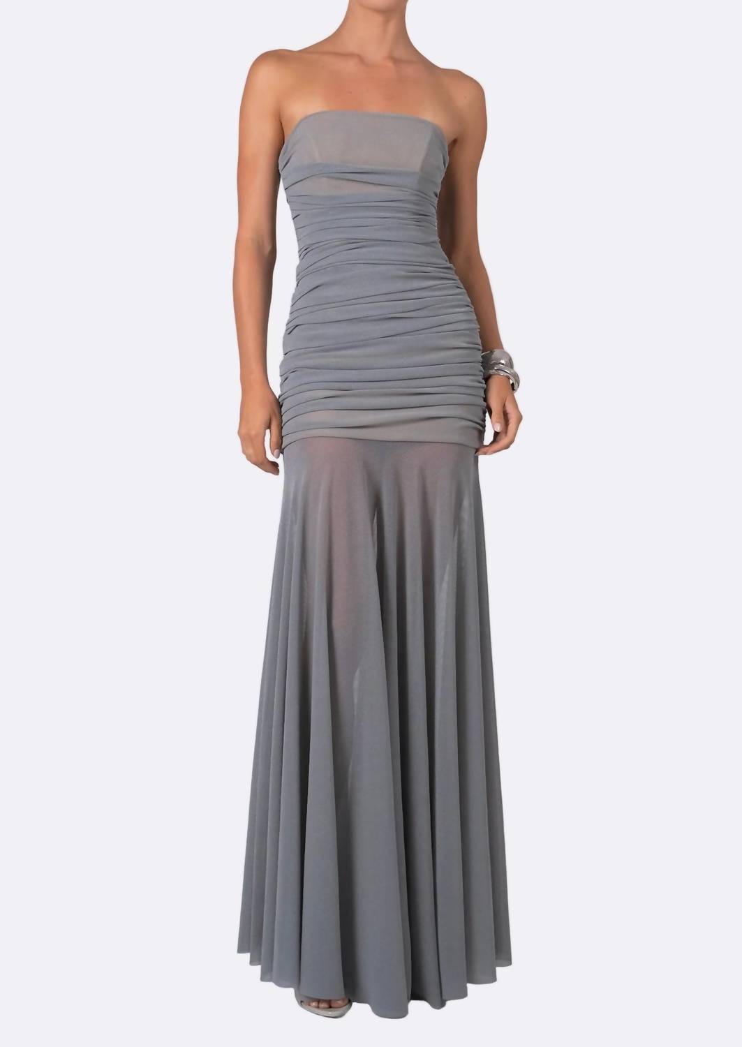 Nonchalant Label - Gailey Strapless Ruched Maxi Dress