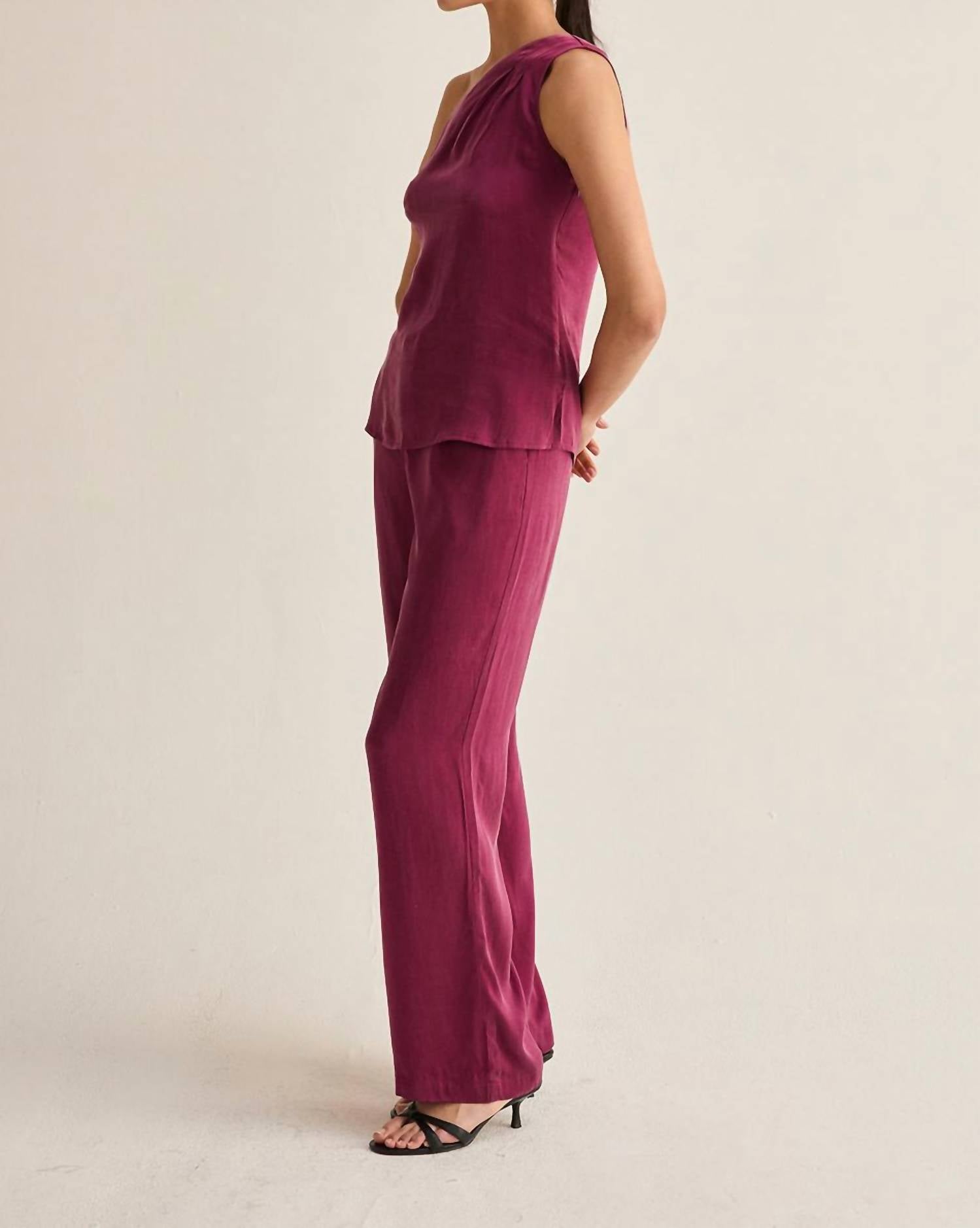 Crescent - Straight Leg Cupro Trousers
