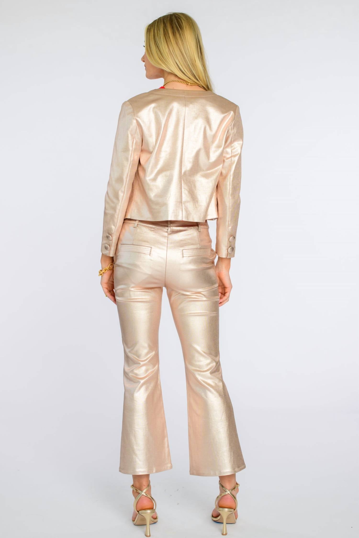 Elizabeth James The Label - Remy Metallic Denim Jacket