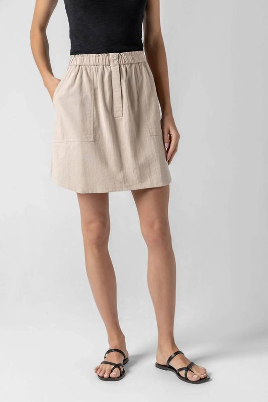 Lilla P - Women's Round Hem Skirt In Flax