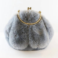 Doe A Dear - Girls’ Furry Rabbit Ear Plush Purse Bunny Handbag