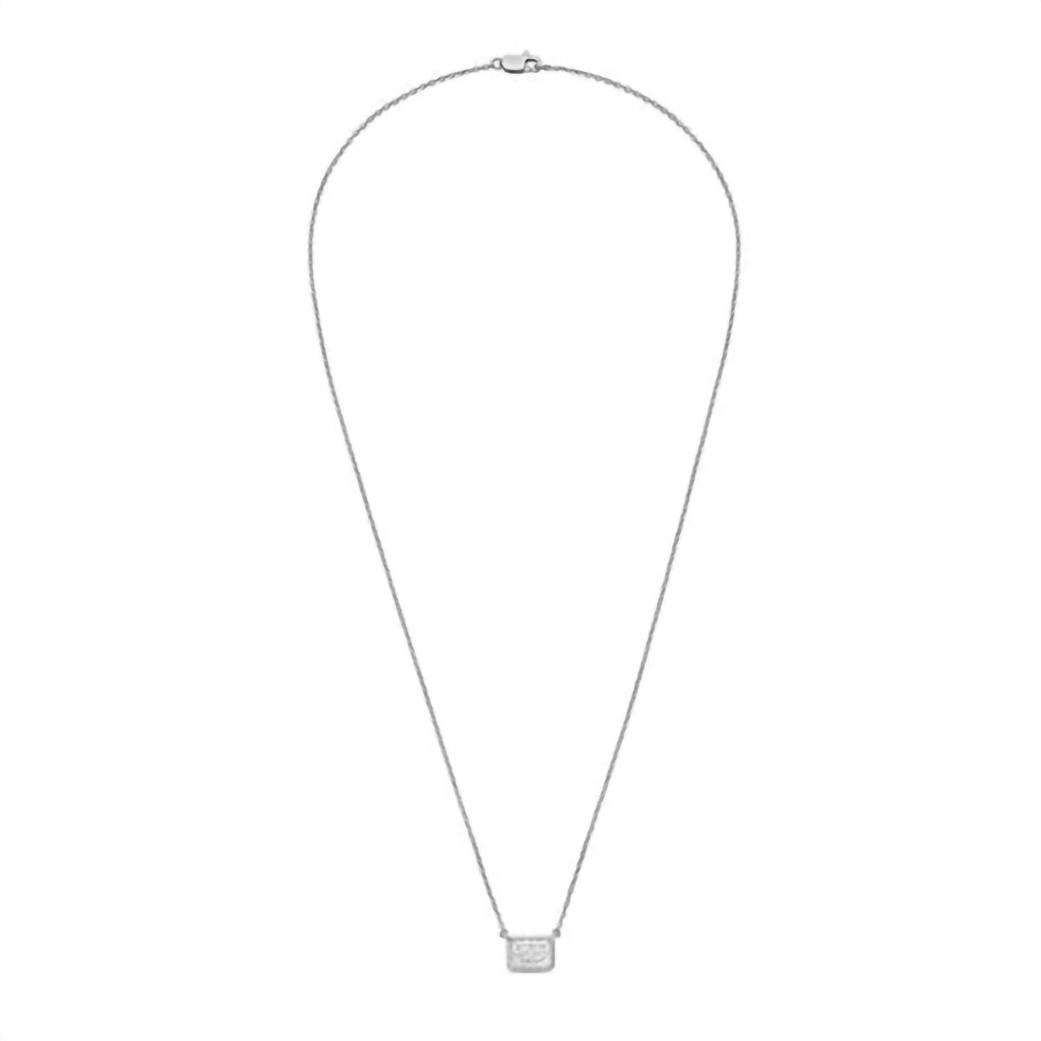 Diana M Jewels - Women's 7 Carat Lab-grown Diamond Radiant Bezel Necklace - Elegant