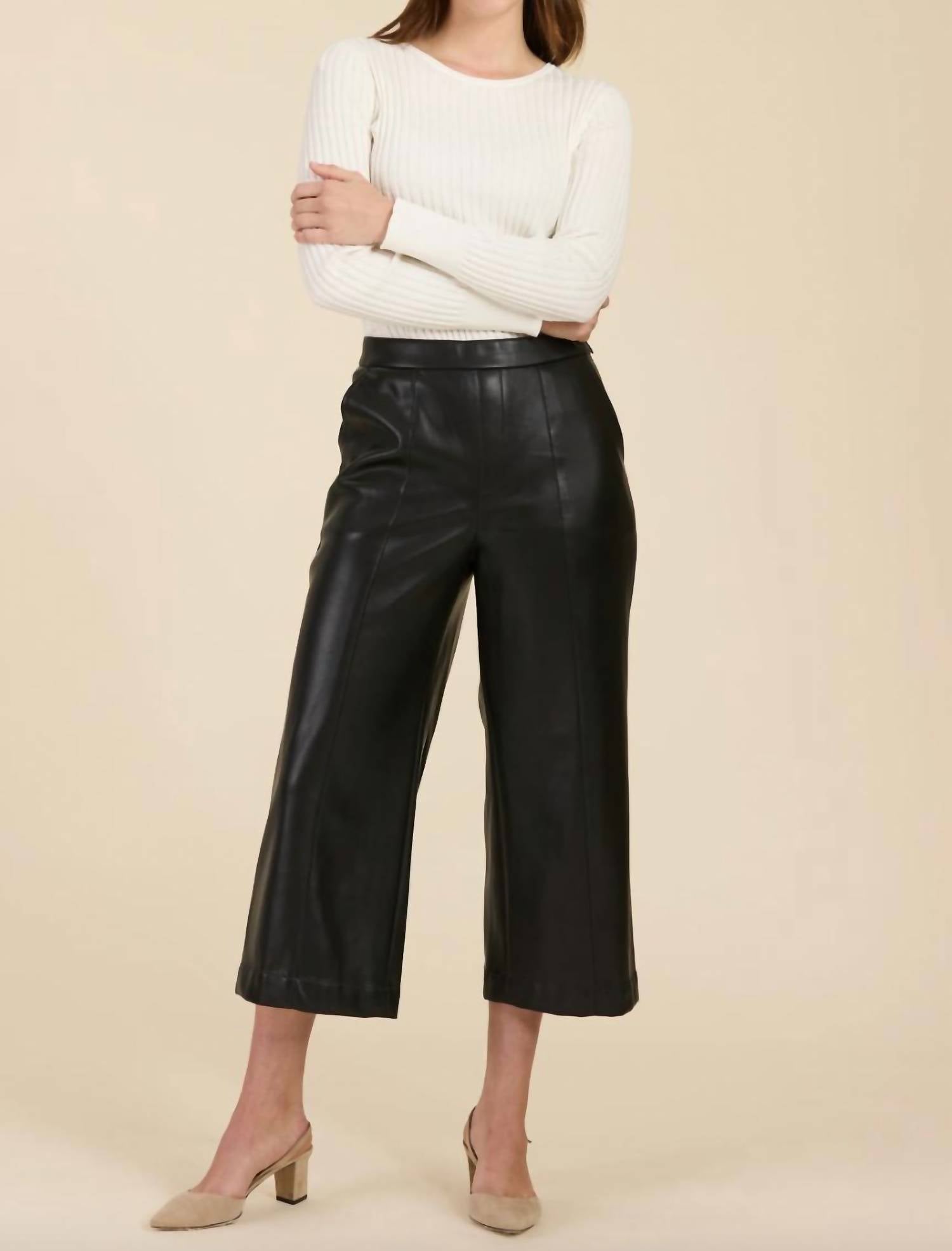 Tyler Boe - Payton Pleather Crop Pant