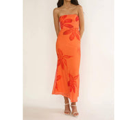 One And Only Collective - Risa Strapless Floral Midi Dress