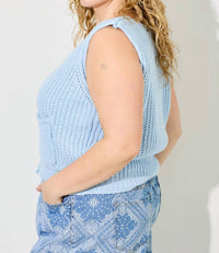 Baevely By Wellmade - Seaze The Day Knit Sweater Vest
