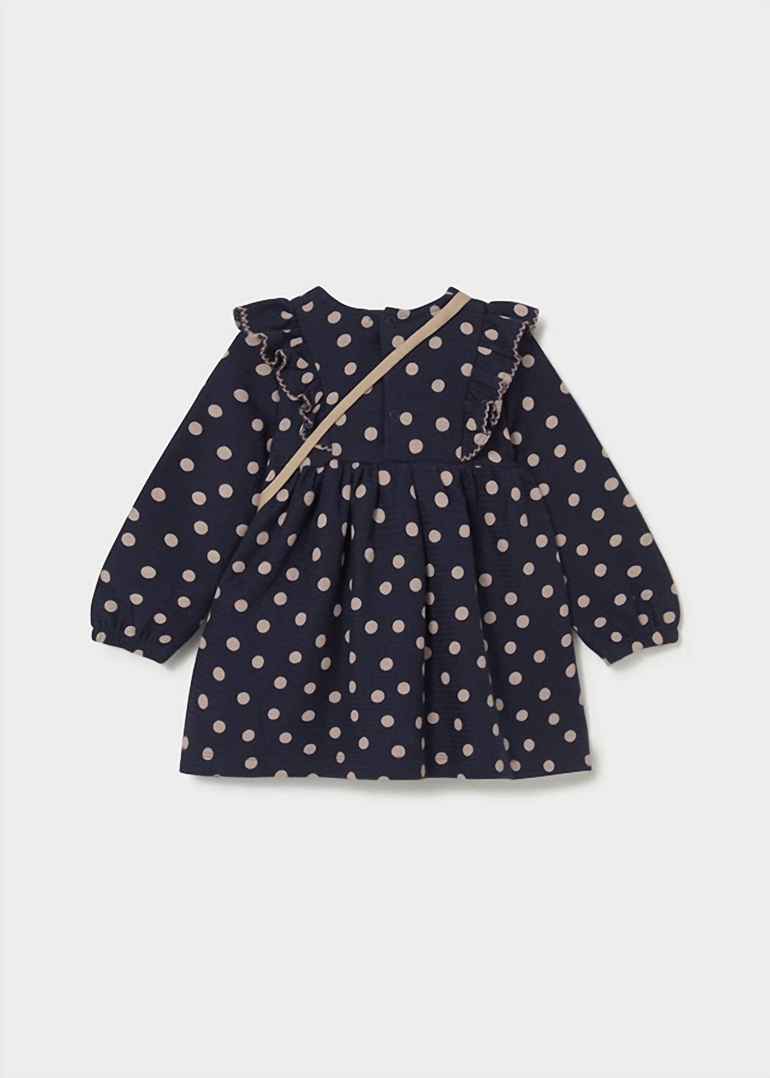 Mayoral - Girls Polka Dot Dress With Matching Bag