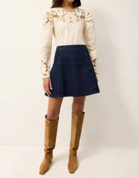Marie Oliver Dori Top in turtledove - women's blouse - alternate view