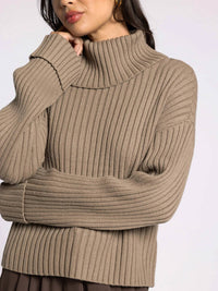 Weekend Los Angeles Virginia Relaxed Drop Shoulder Sweater in brown - women's sweater - alternate view