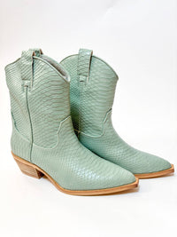 Shu Shop - Women's Zouzou Snake Print Pointed Toe Cowboy Boots
