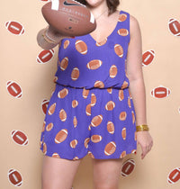 Adrienne - Football Print Vneck Romper
