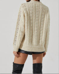 Astr - Nesmarie Lace Embellished Cardigan