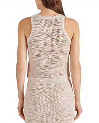 STEVE MADDEN Hannah Sweater Tank Top in oatmeal - women's tank top - detail view