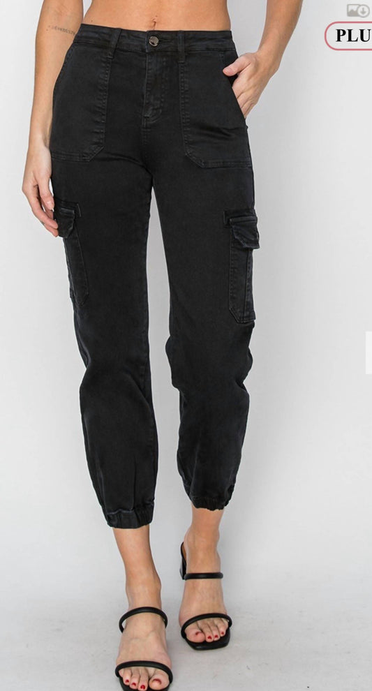 Risen - Women's Plus Size Cargo Jogger Pants