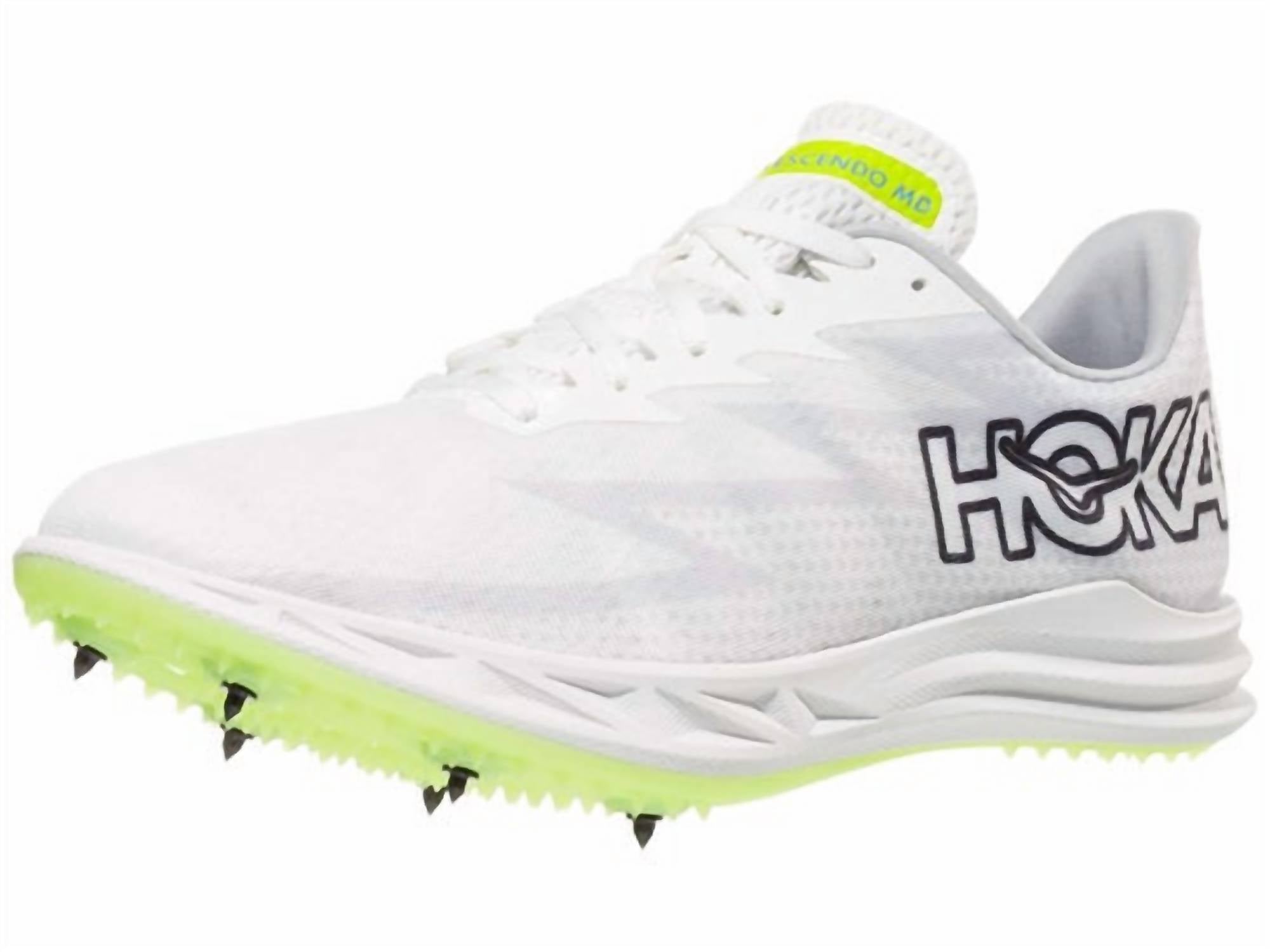 Hoka Unisex Crescendo Md Racing Shoes in white nimbus cloud - women's shoe - alternate view
