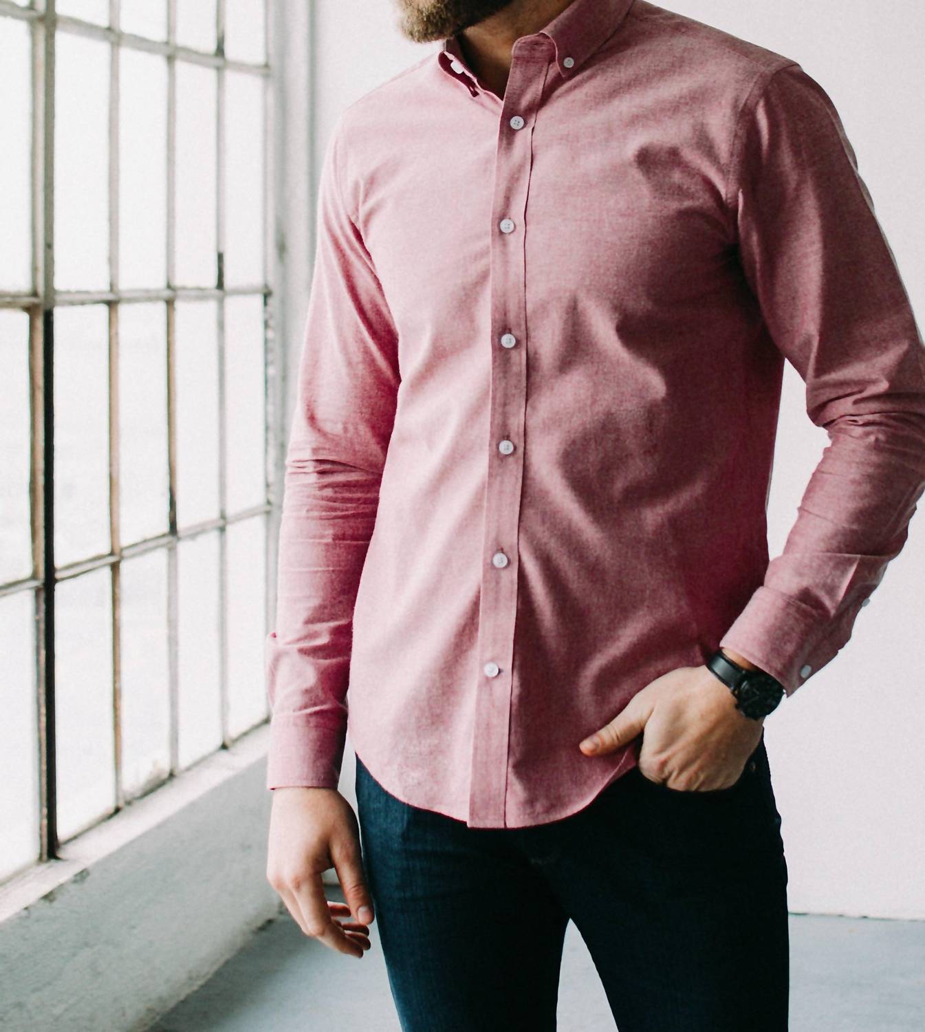Alynn - Men's Lucas Untuckable Casual Fit Dress Shirt
