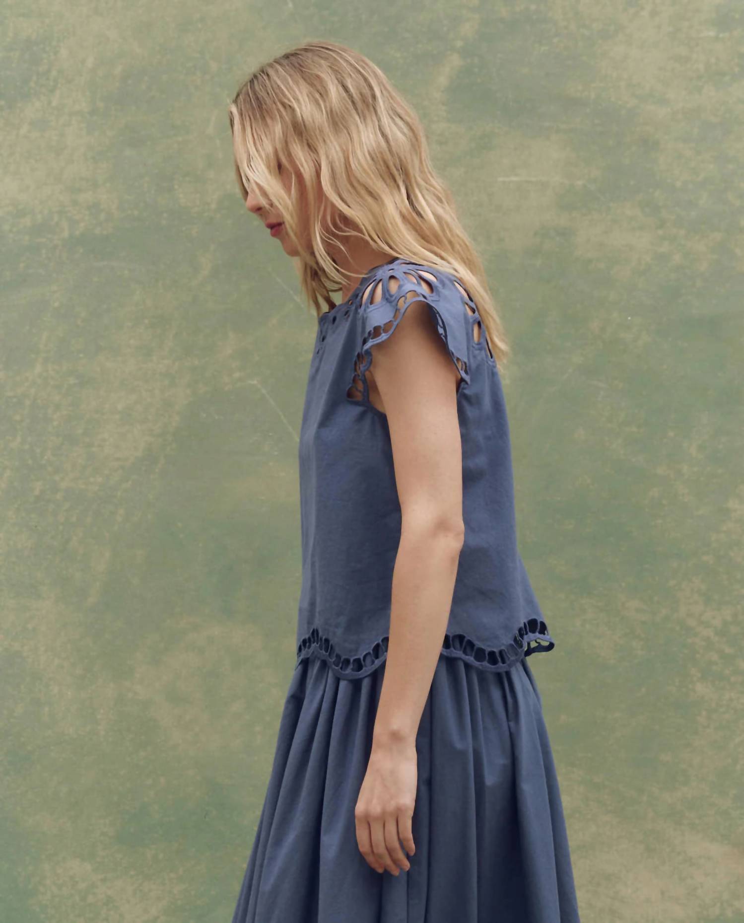 The Great. - Super Bloom Eyelet Top