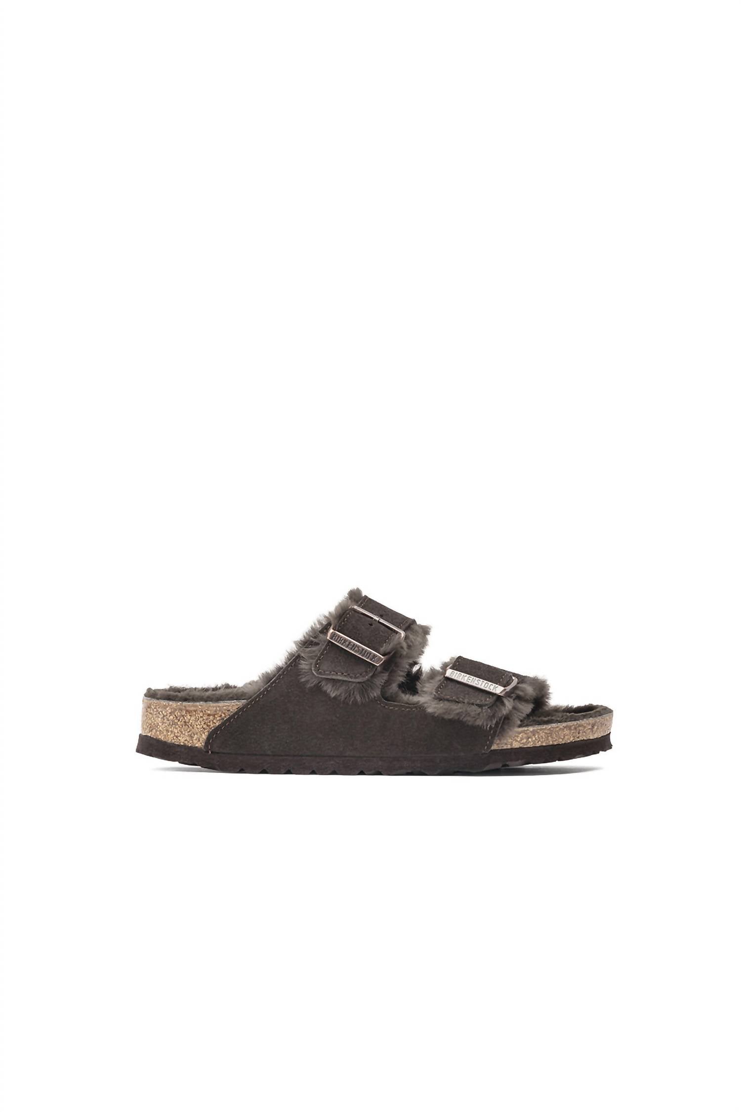 BIRKENSTOCK Unisex Arizona Shearling Sandals in mocha - item - detail view