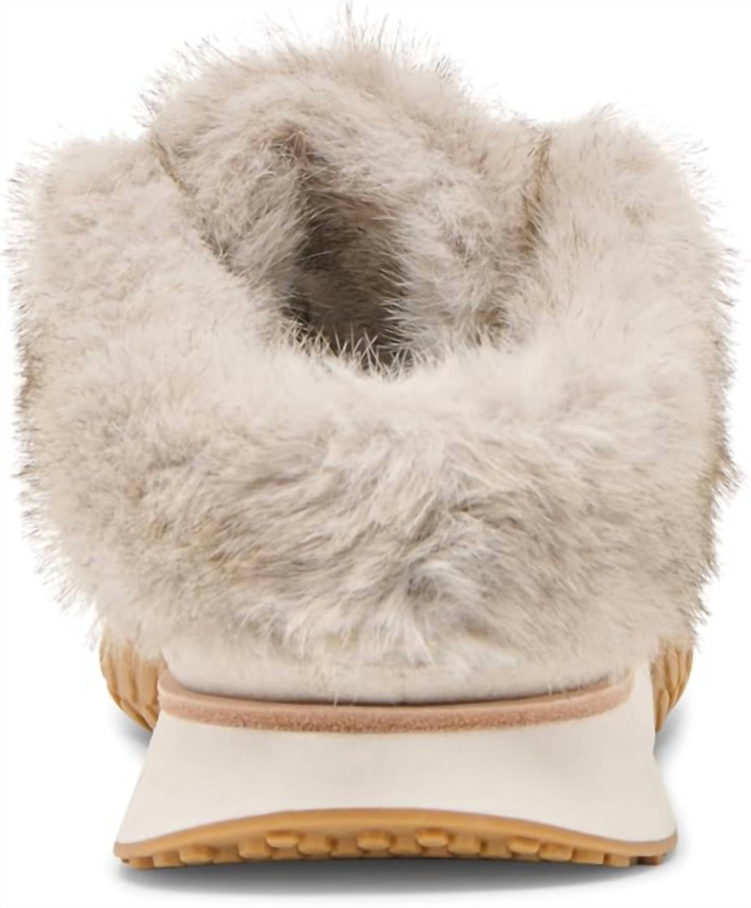 Dolce Vita Women's Izzey Plush Sneakers in light taupe suede 2 - women's sneaker - view 4