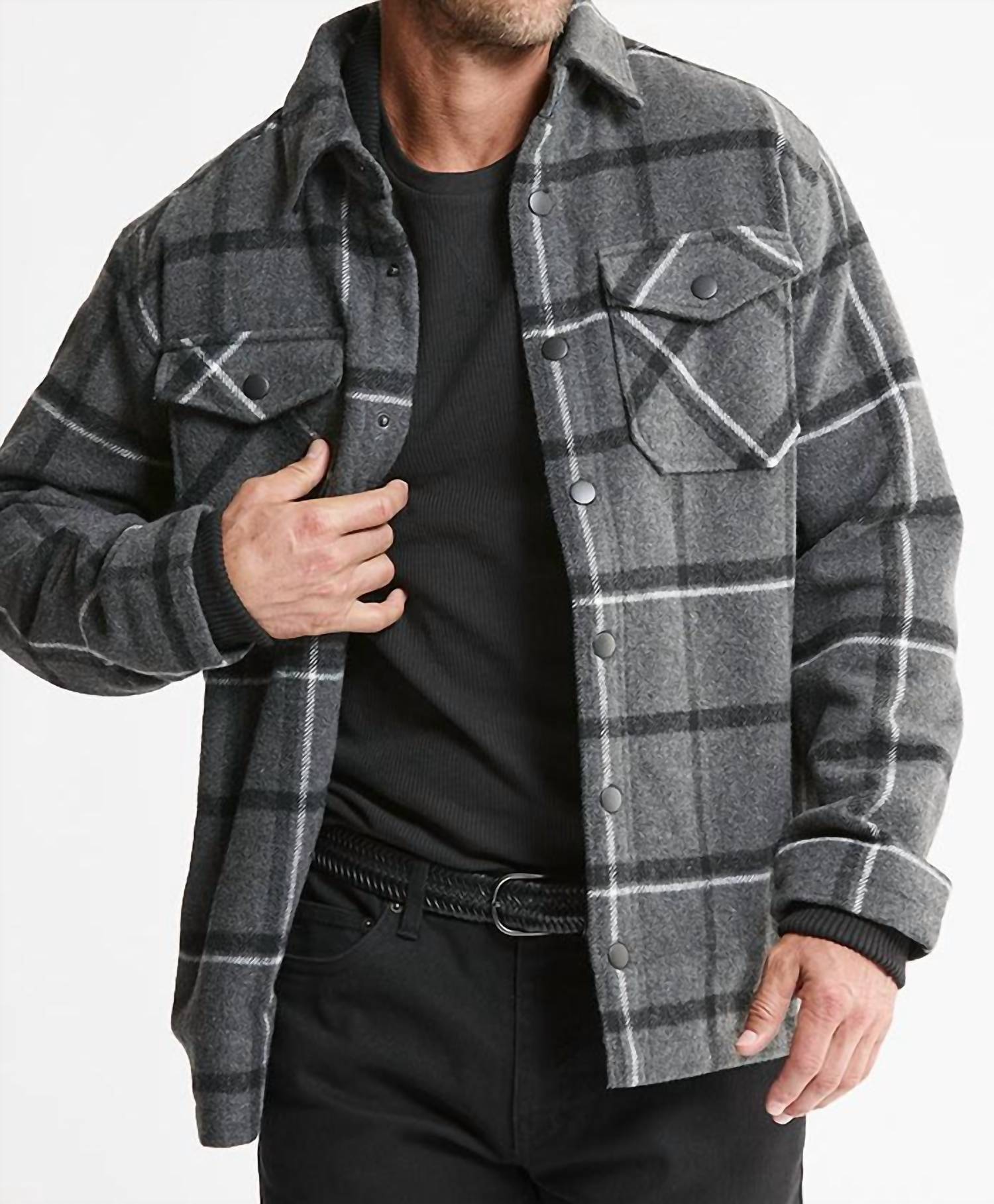 Jachs New York - Sherpa Lined Wool Blend Jacket