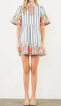 Thml - Embroidered Stripe Dress