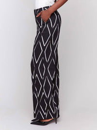 Charlie B - Printed Linen Blend Pants