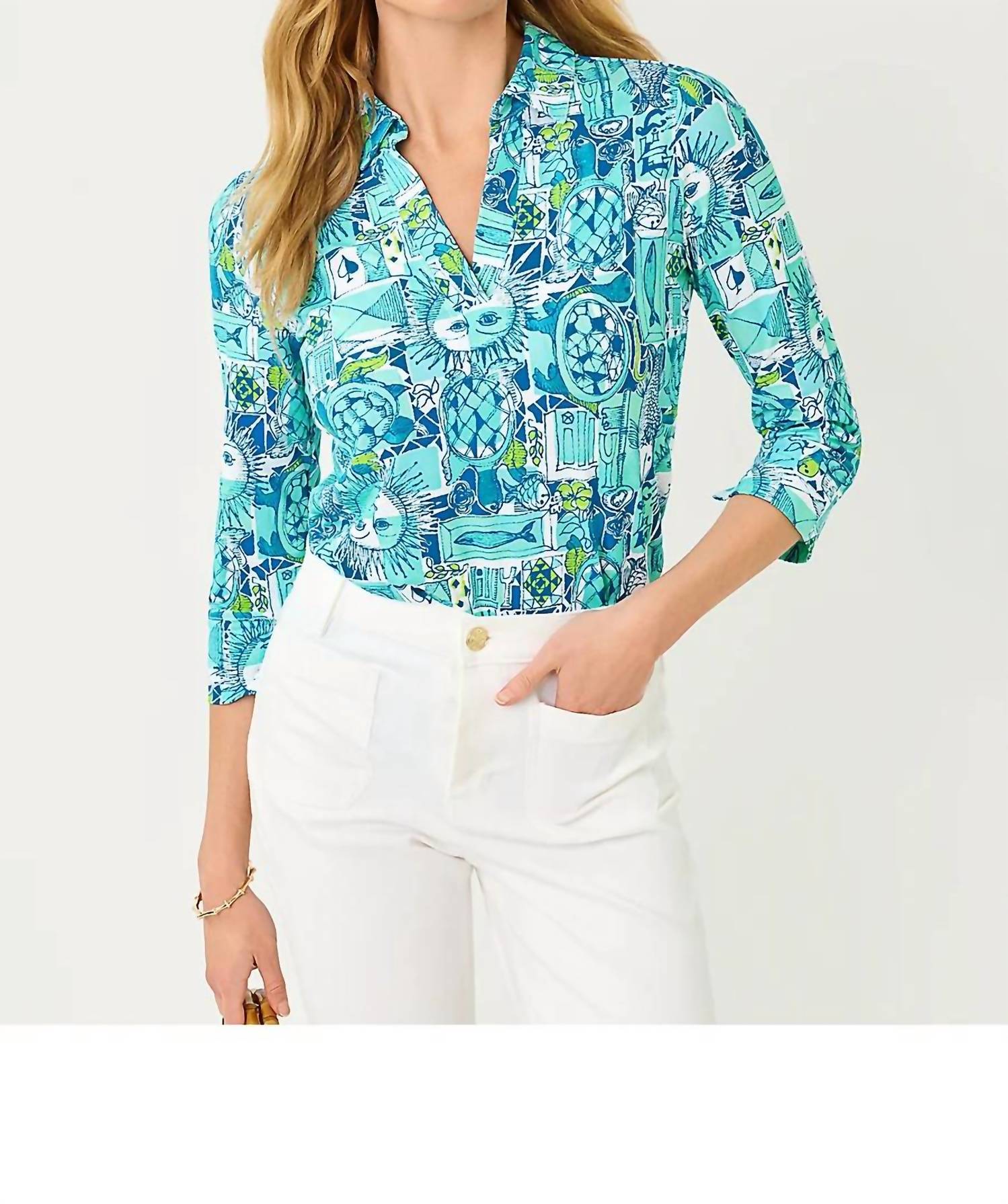 Lilly Pulitzer - Upf 50+ Mandi 3/4 Sleeve Top