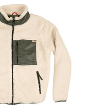 Iron & Resin Men's Mammoth Sherpa Jacket in army natural - men's jacket - detail view