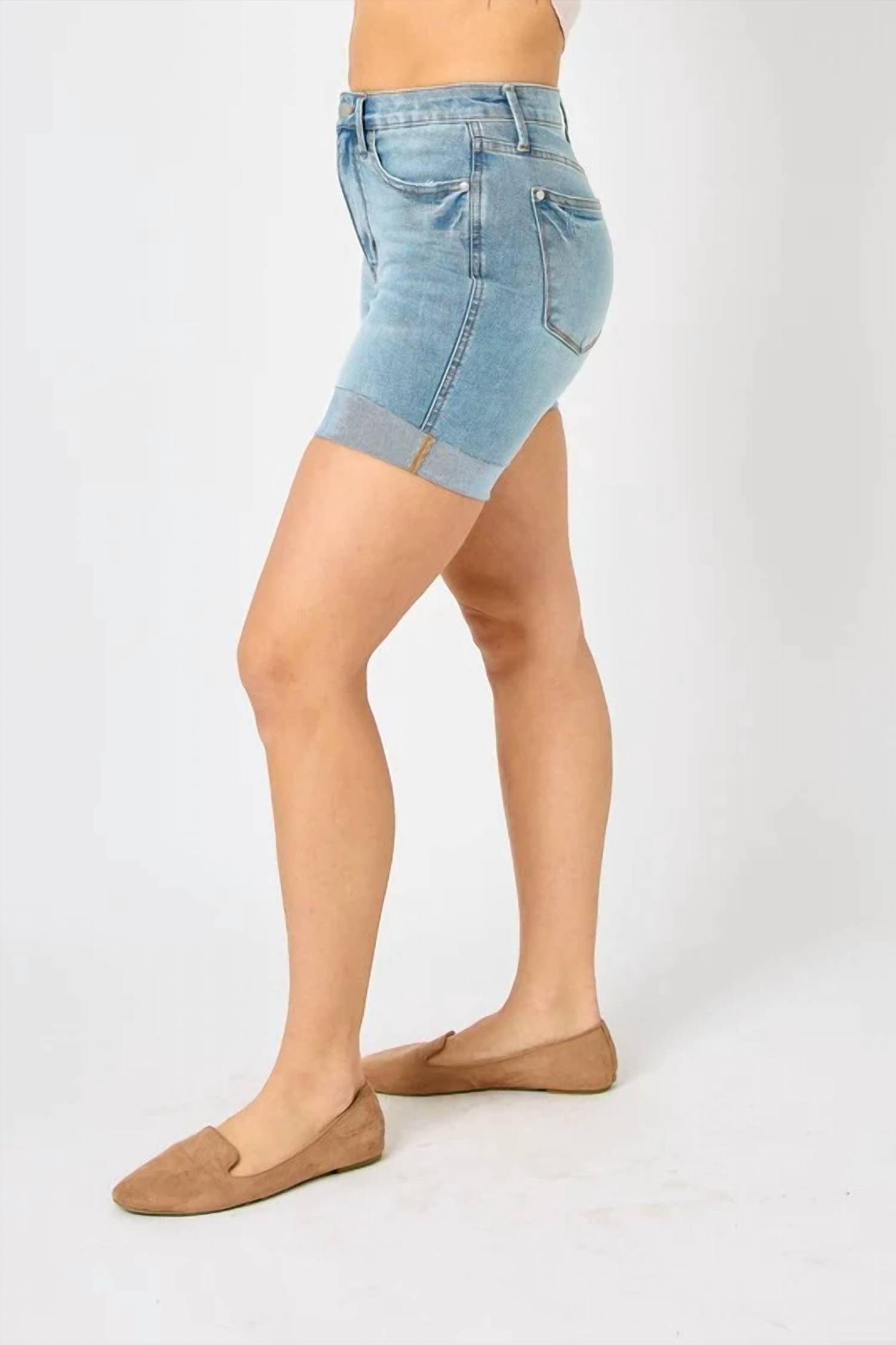Judy Blue - High Waist Tummy Control Cool Denim Shorts