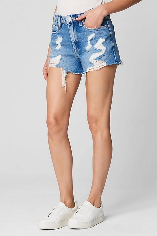Blanknyc - High rise Denim Short with rip cruise control