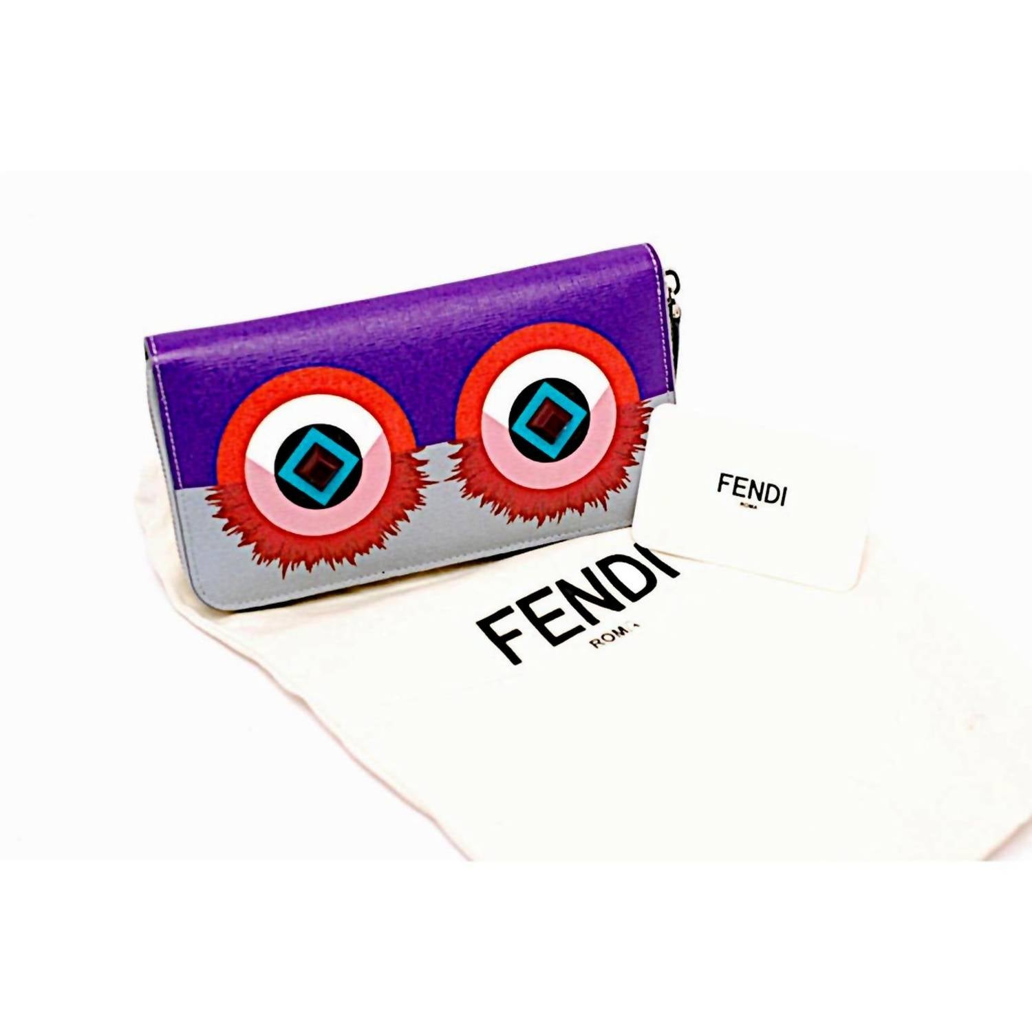 Fendi - Women's Monster Zip Pouch Clutch Cosmetic Bag