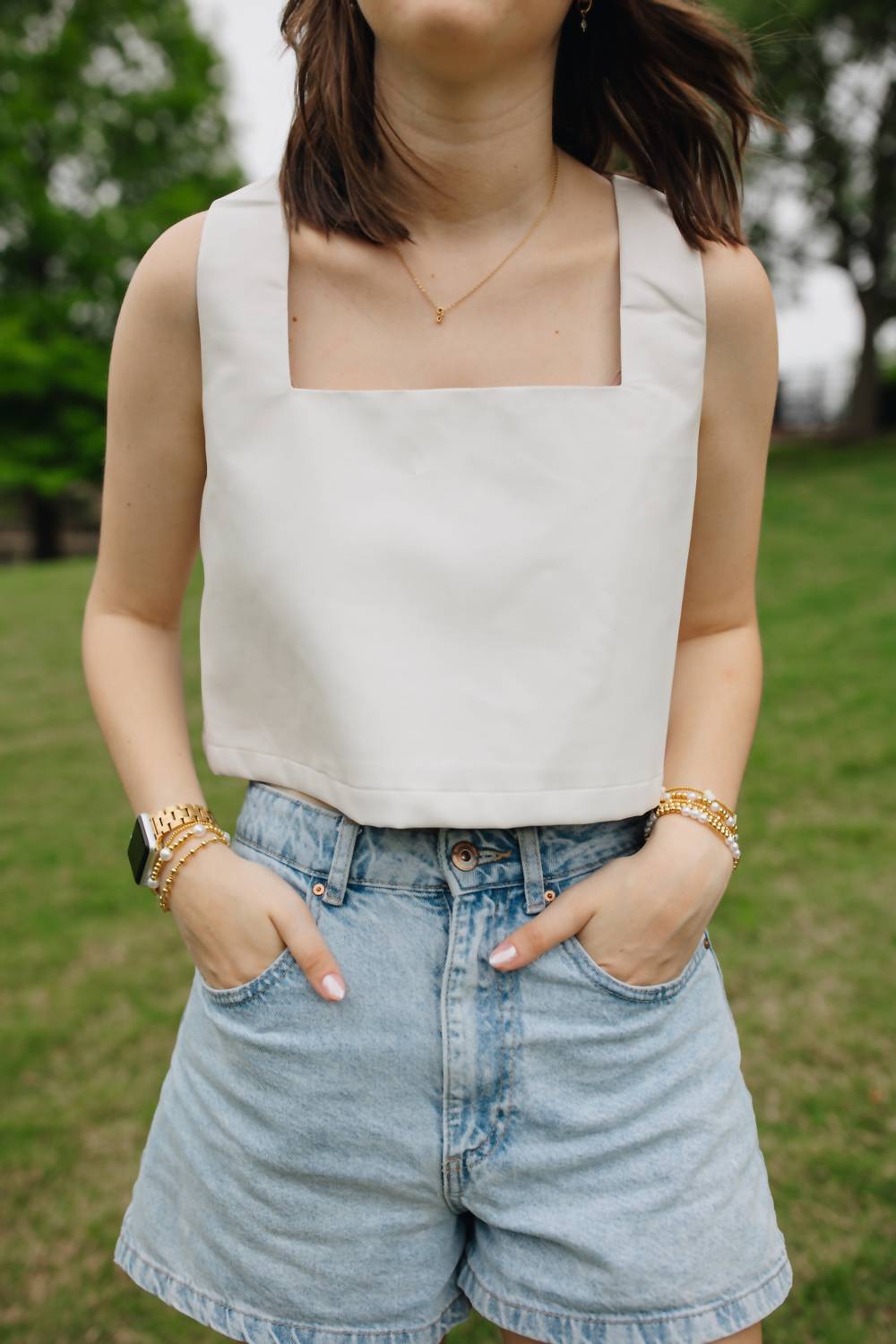 Buddylove - Manning Vegan Leather Cropped Tank Top