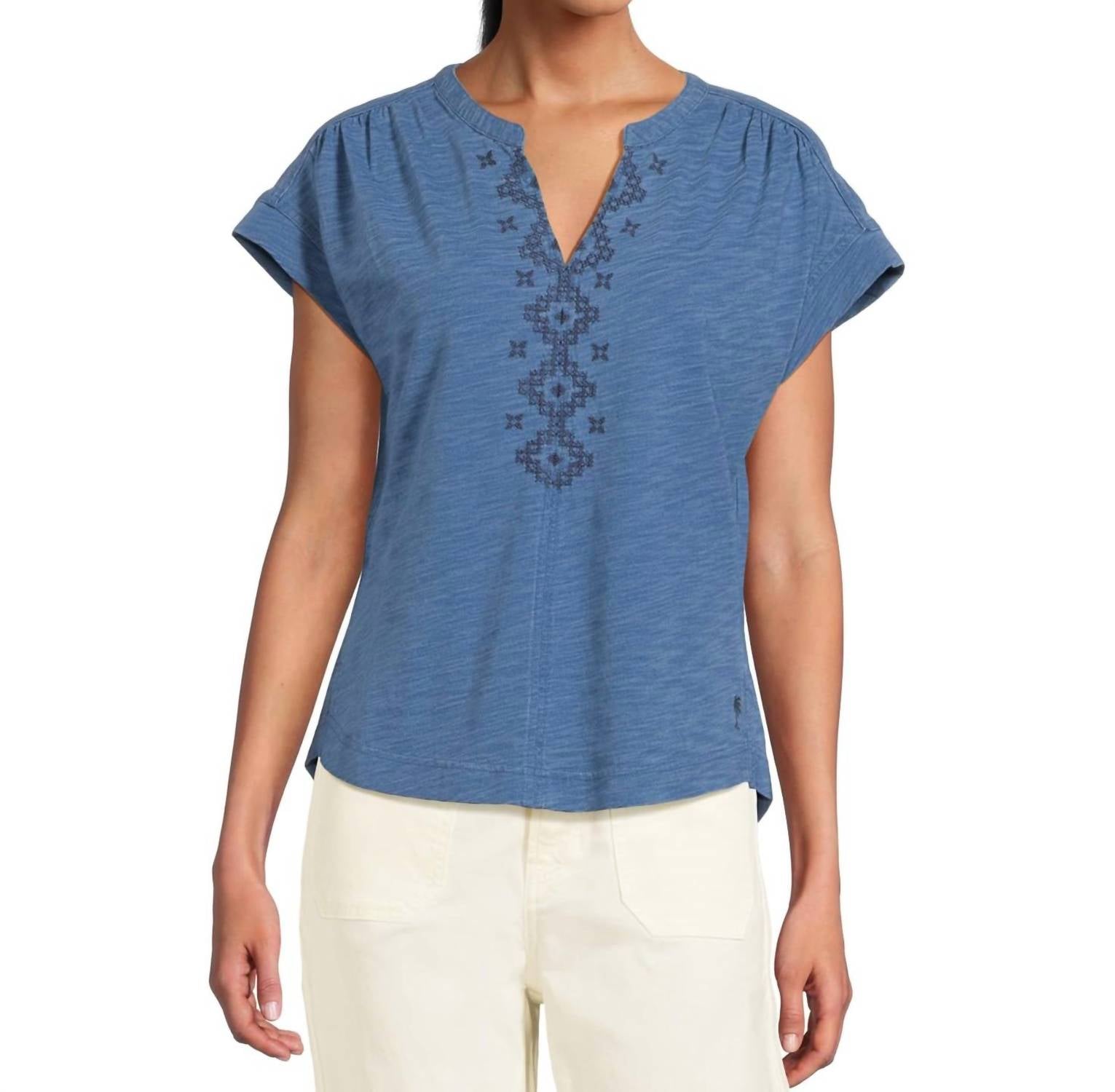 Tommy Bahama - Dani Jersey Cross Stitch Tee