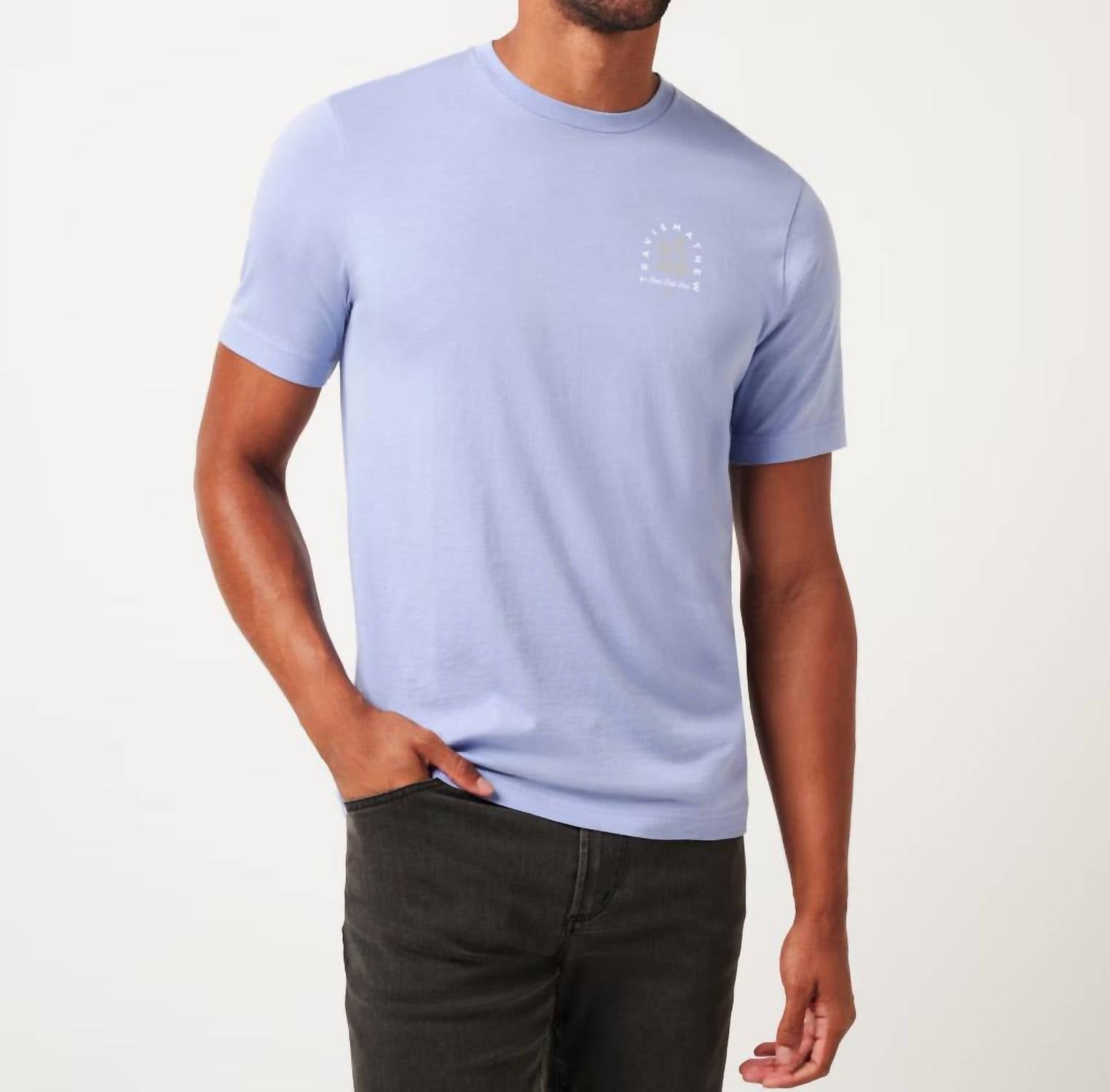 TravisMathew Night Diver Short Sleeve Tee in heather violet storm - men's t-shirt