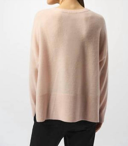 Joseph Ribkoff - Cashmere Crew Neck Sweater With Stud Detailing